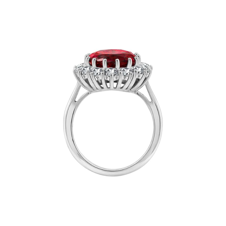 Scarlot Crown Ruby Ring | White Gold