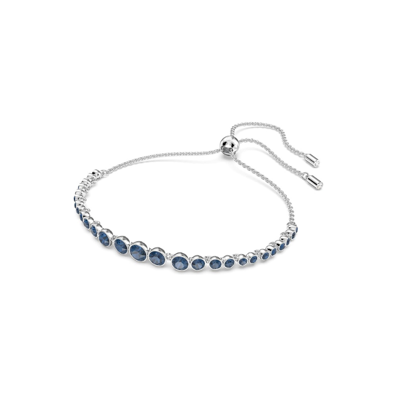 Rond Cut Sapphire Tennis Bracelet | White Gold