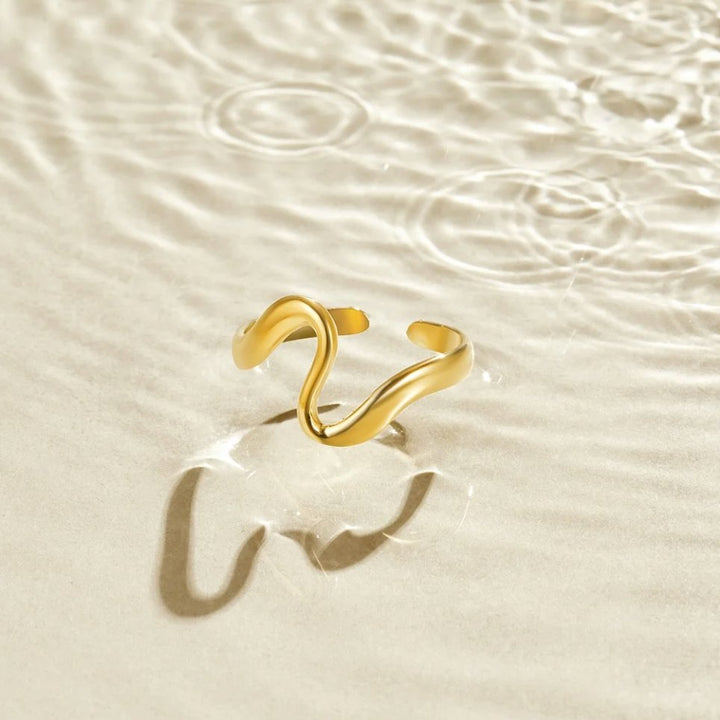 Golen Wave Ring