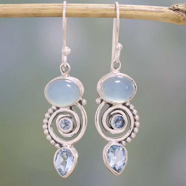 Vintaje Moonstone Earrings