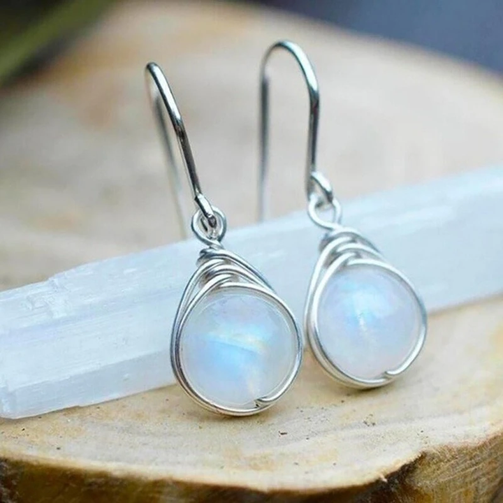 Vintaje Moonstone Drop Earrings