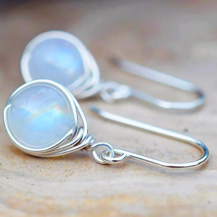 Vintaje Moonstone Drop Earrings
