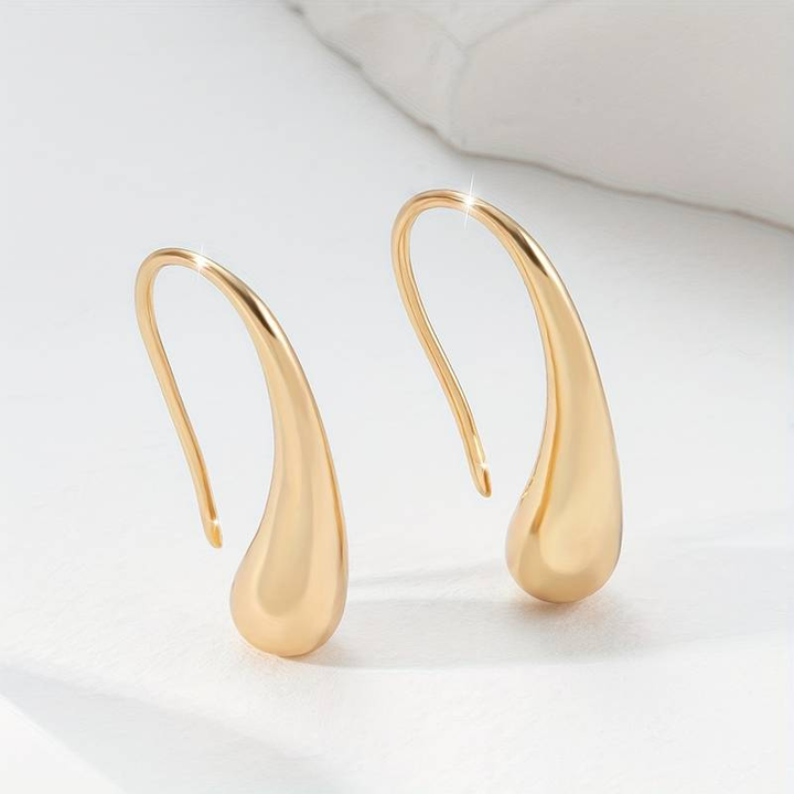 Vintaje Golden Drop Earrings