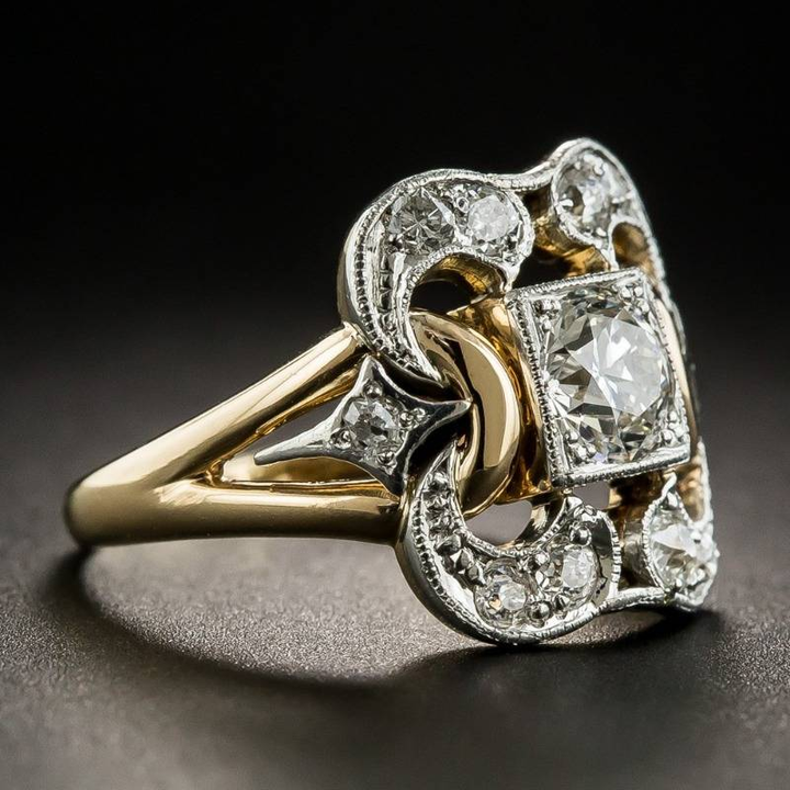 Vintaje Zirconia Gold Ring