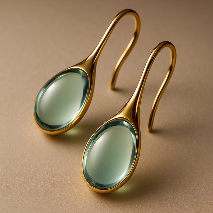 Gold and Silver Crystal Drop Earrings