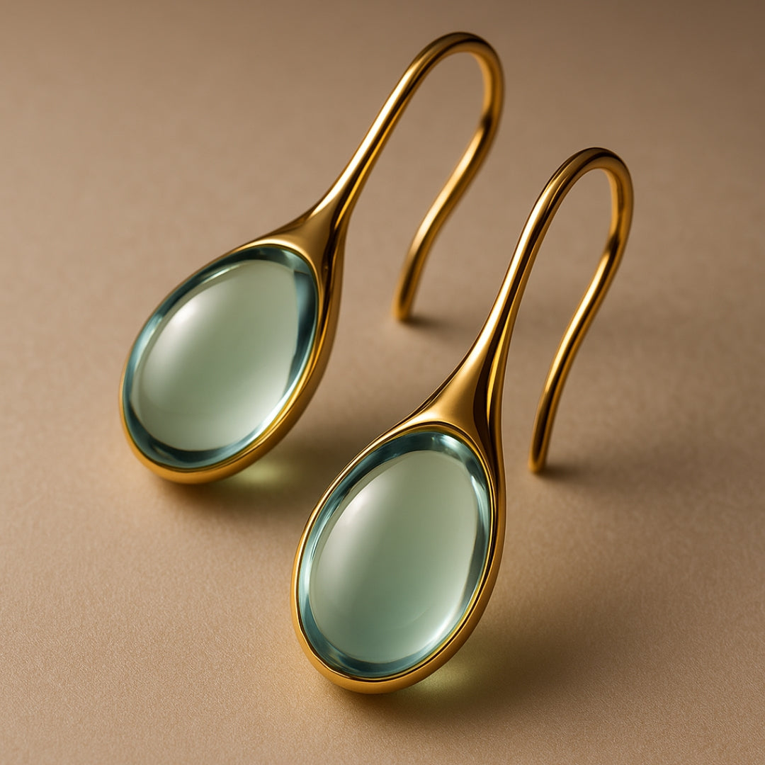 Cystal Drop Earrings in Gold and Silver