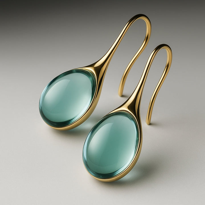 Cystal Drop Earrings in Gold and Silver