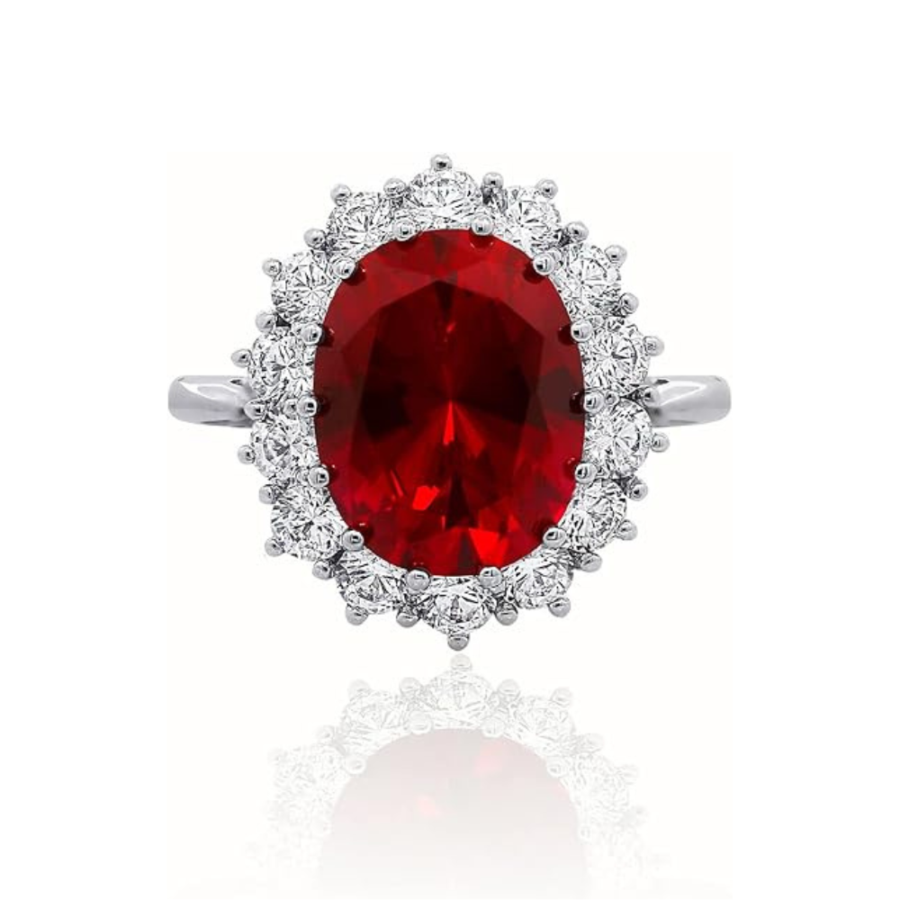 Scarlot Crown Ruby Ring | White Gold