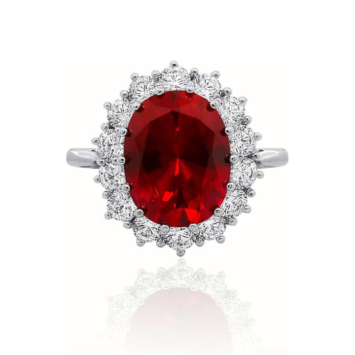 Scarlot Crown Ruby Ring | White Gold