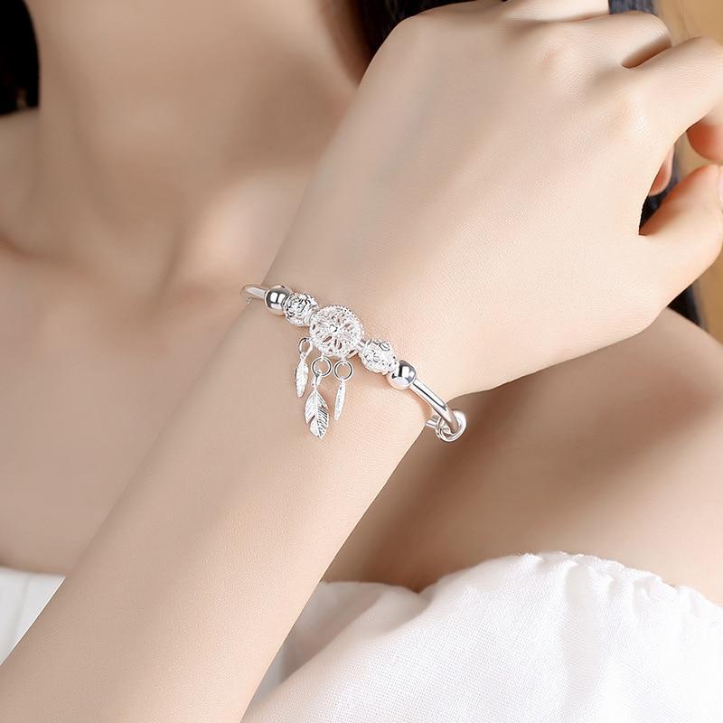 Modified title: 925 Silver Adjustable Dreamcatcher Braclet